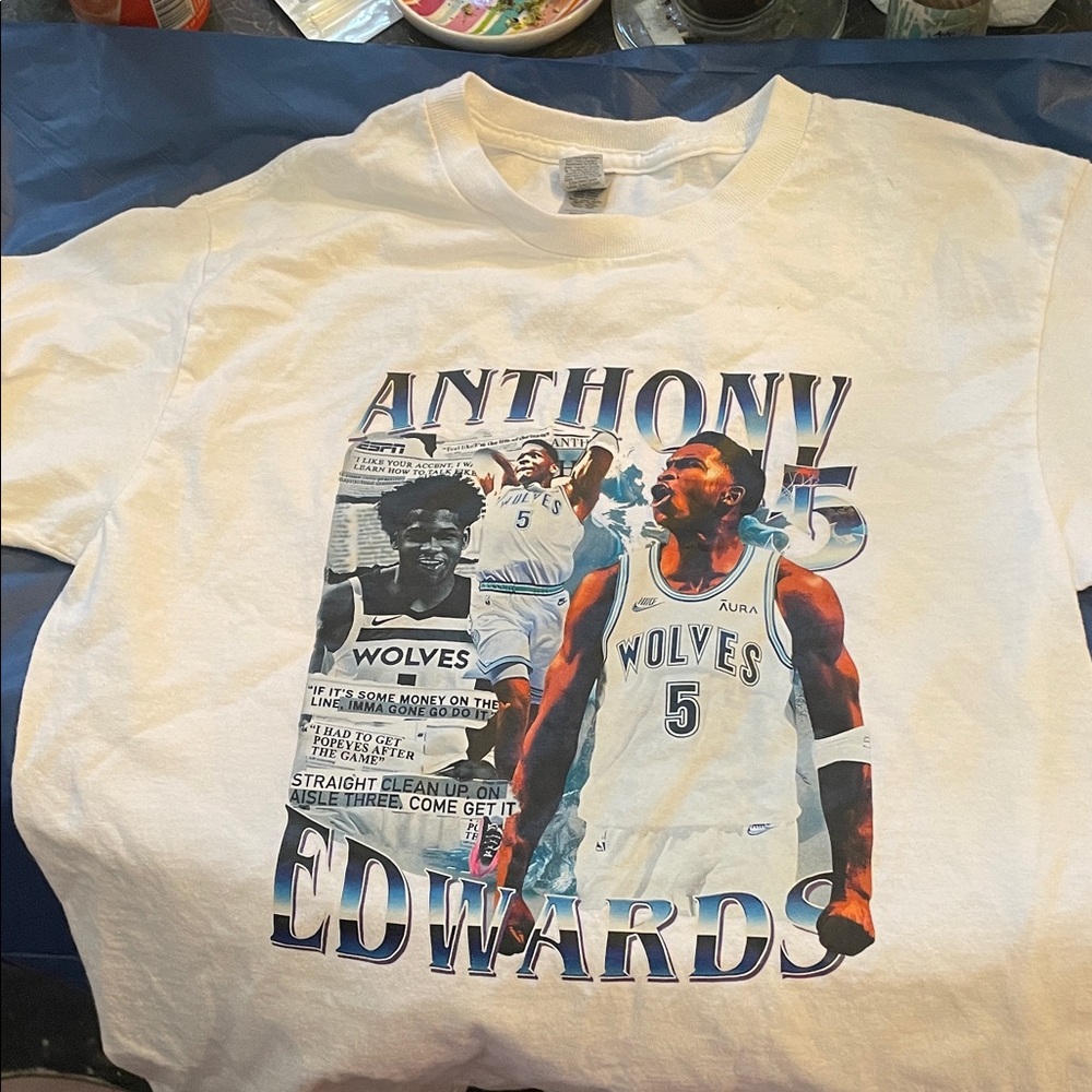 Gildan White Wolves Anthony Edwards Tee